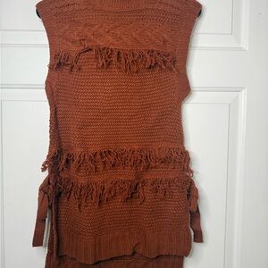 Moon River Terracotta Knit Vest
